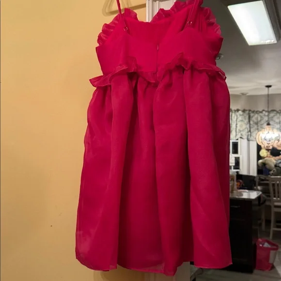 BiBi Bright Hot Pink Ruffle Party Dress - Picture 5 of 7